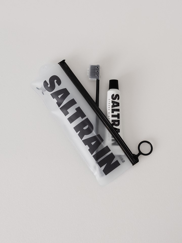 SALTRAIN 強效薄荷牙膏牙刷旅行組-黑