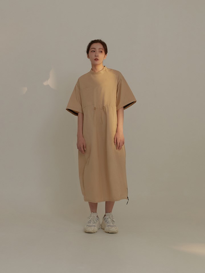 可拆袖雙穿法立領洋裝