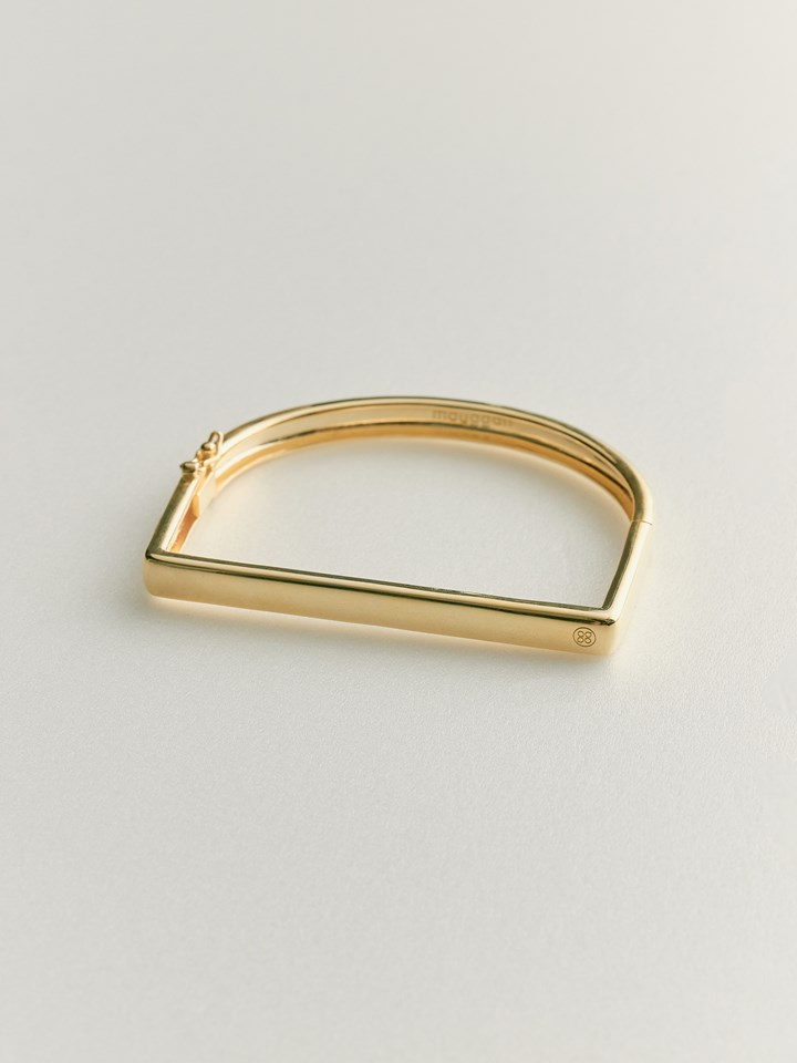 拱型扣式手環-黃銅